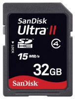 Sandisk 32GB Secure Digital Ultra II (SDSDH-032G-E1)